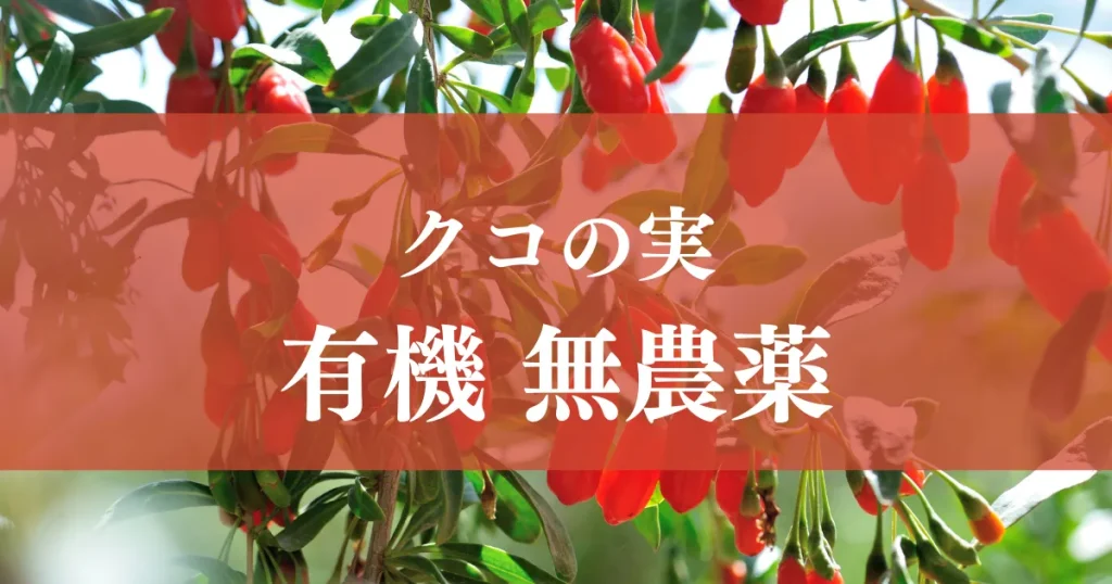 有機栽培無農薬のクコの実